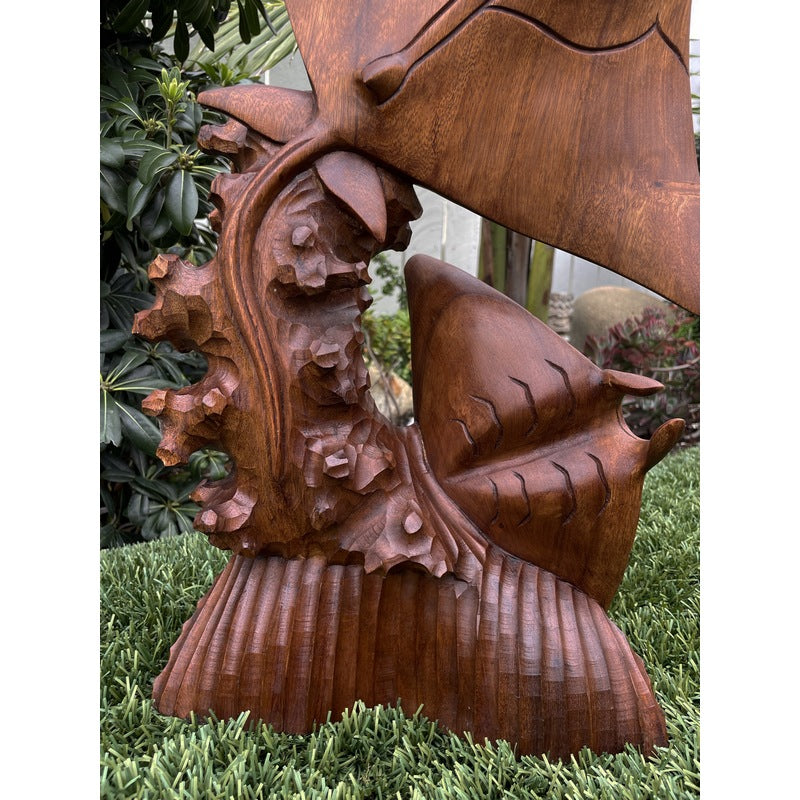 Manta Ray 20" | Sea Life Carving