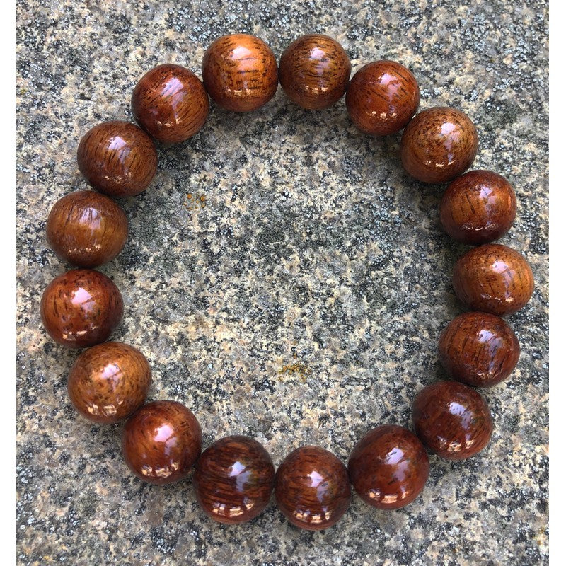 Koa Wood Bead Bracelet 12mm - Makana Hut