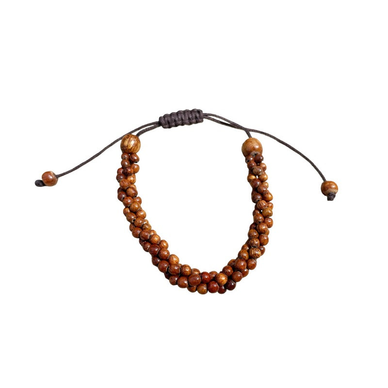 3 Strand Hawaiian Koa Wood Adjustable Bracelet