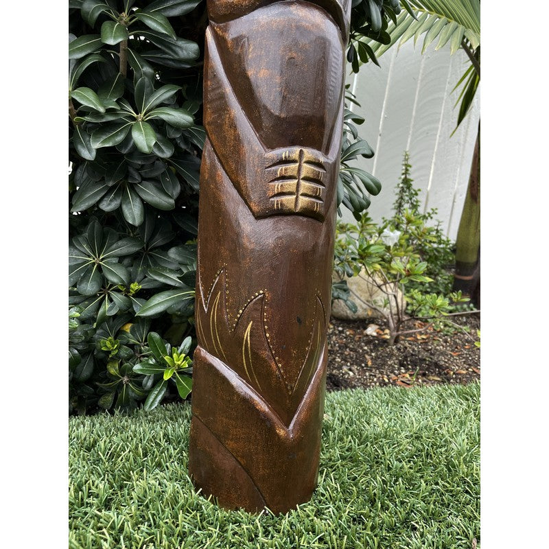Smile Tiki Mask | Antique Finish 40"