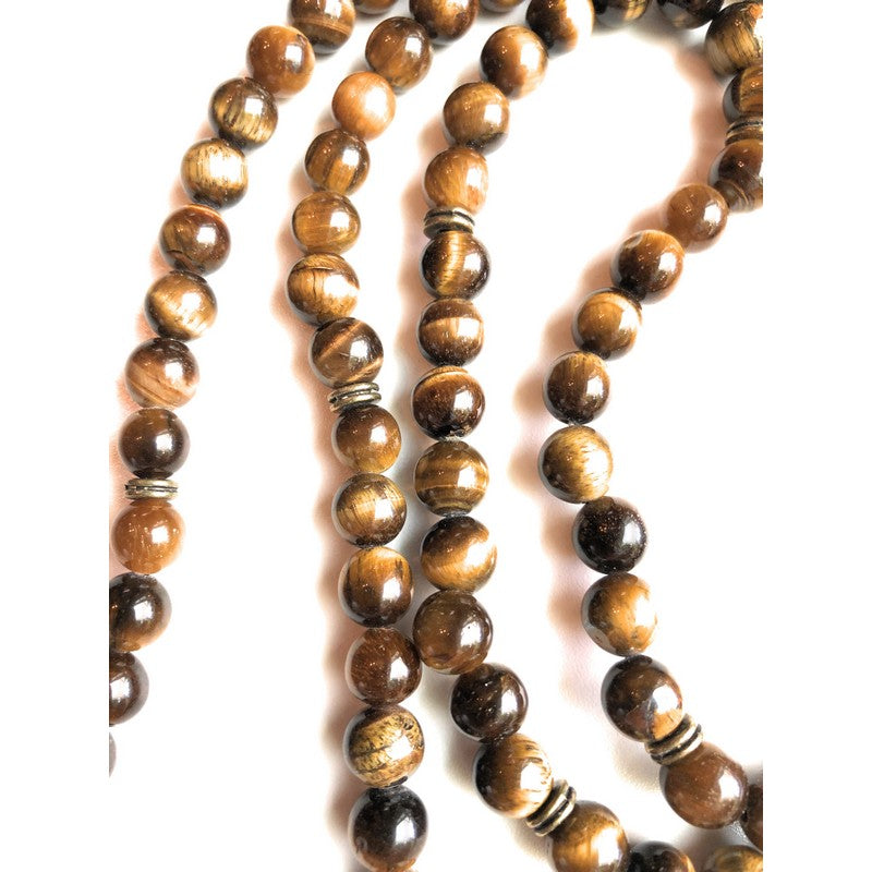 Tiger Eye "Om" Necklace or Bracelet | Tropical Jewelry - Makana Hut
