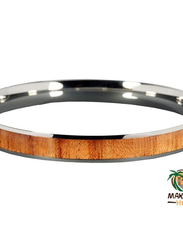 Wood Stainless Steel Bracelet 8mm - Makana Hut