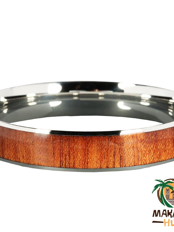 Wood Stainless Steel Bracelet 12mm - Makana Hut