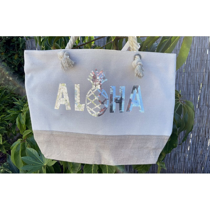 "Aloha" Pineapple Beach Bag or Tote