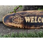 Welcome Surfboard Sign w/ Turtles 20"