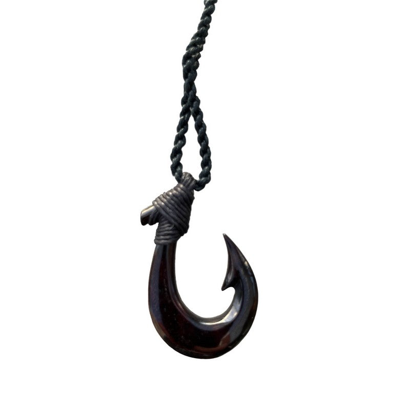 Hawaiian Bone Makau Fish hook Necklace - Earthbound Pacific