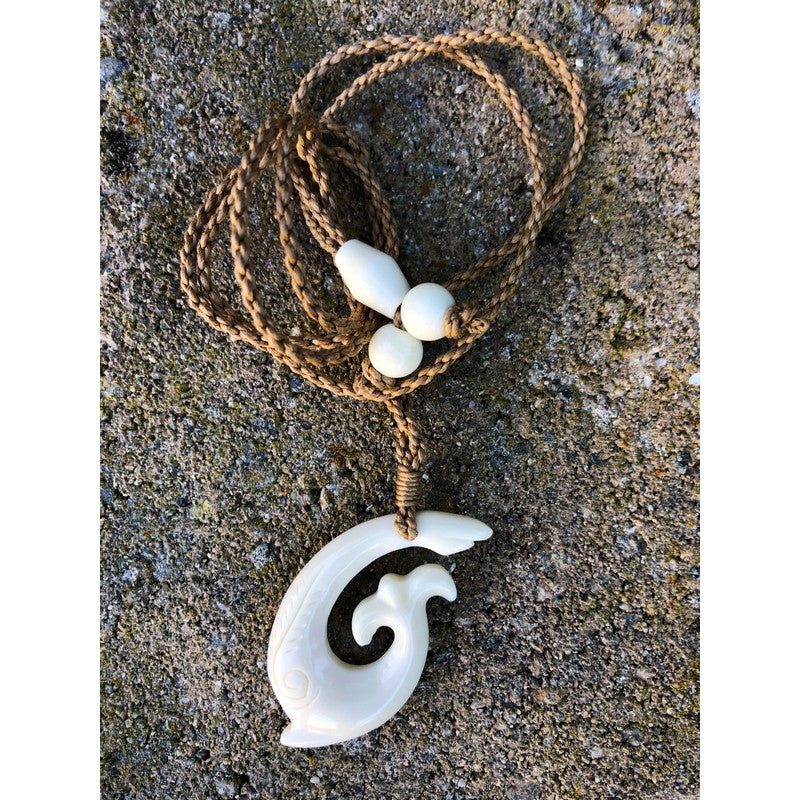 2 Sets of Legendary Maui Fish Hook Koa Wood Necklaces