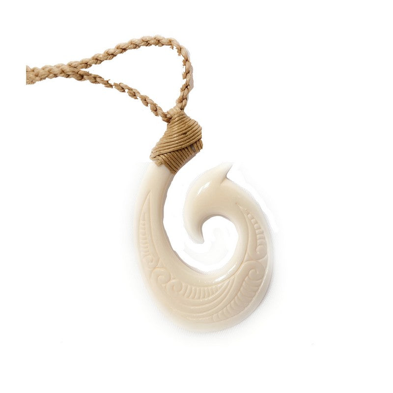 Buffalo Bone Fish Hook w/ Engravings