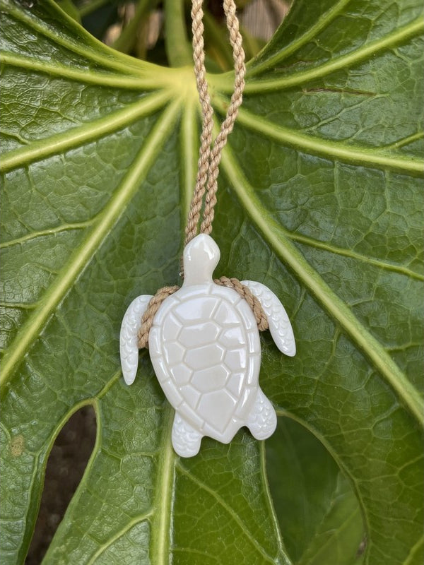 Buffalo Bone Sea Turtle Necklace