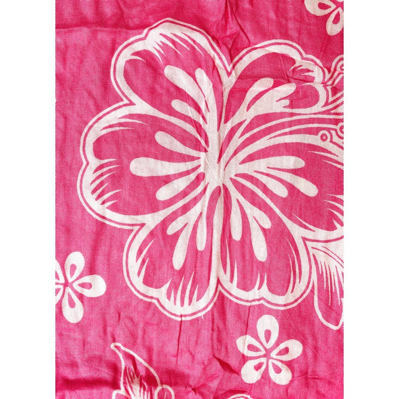 Hibiscus & Plumeria Tie Long Dress Pink