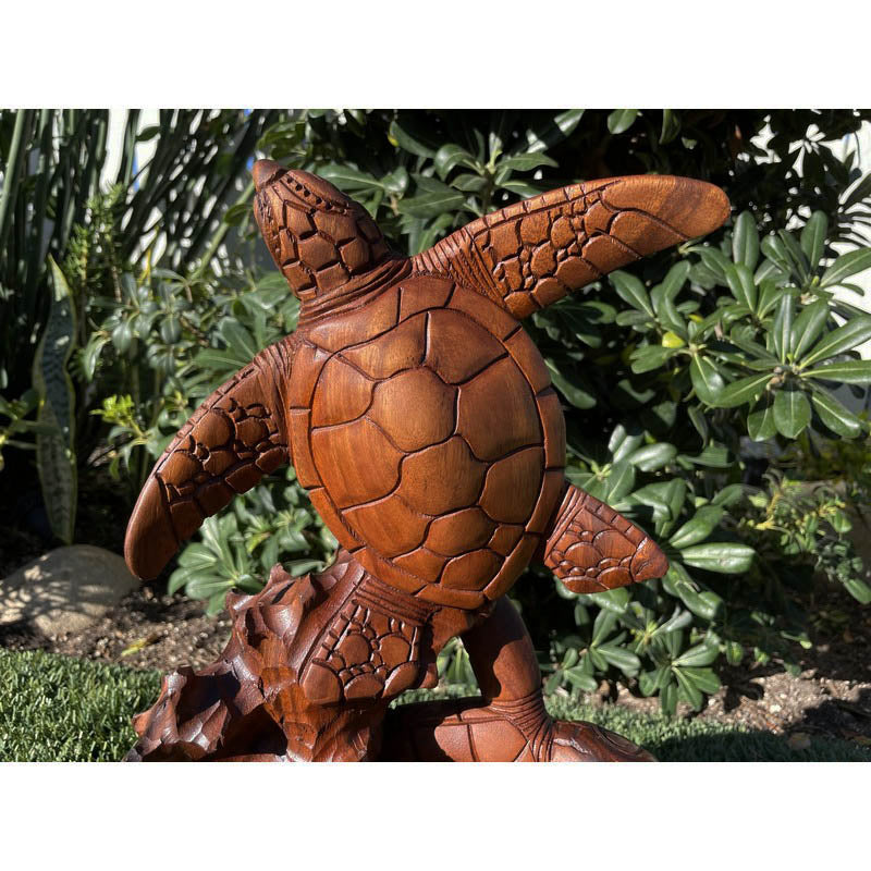 Standing Hawaiian Sea Turtle16 " | Ocean Life Carving