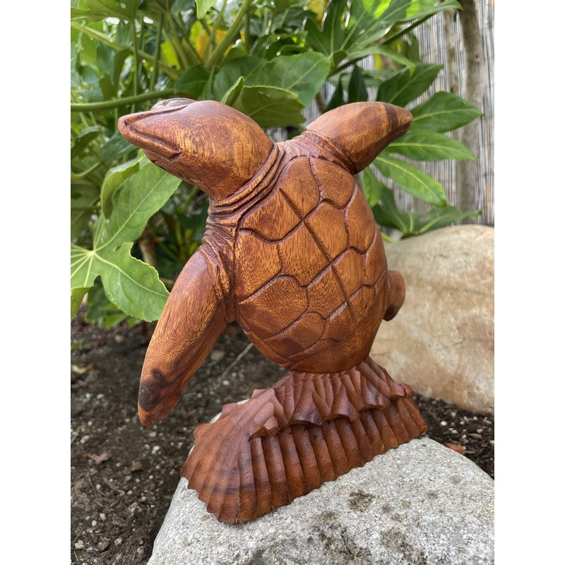 Standing Hawaiian Sea Turtle 8" | Ocean Life Carving