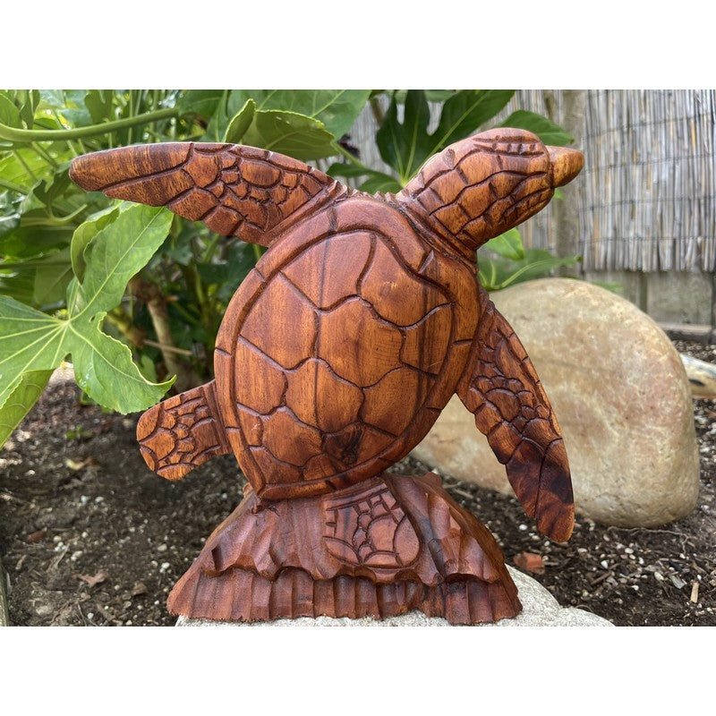 Standing Hawaiian Sea Turtle 8" | Ocean Life Carving