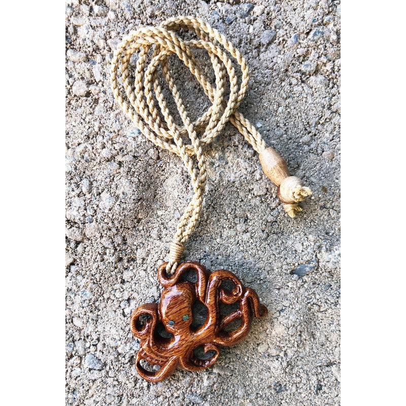 Koa Wood Octopus Necklace