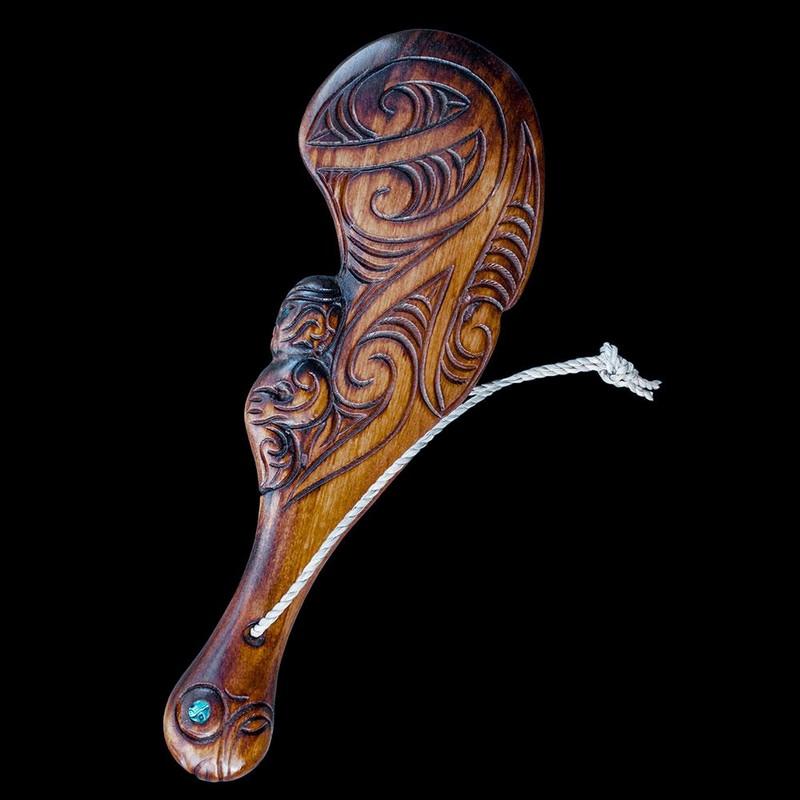 Wooden Wahaika with Engravings | Maori Replica