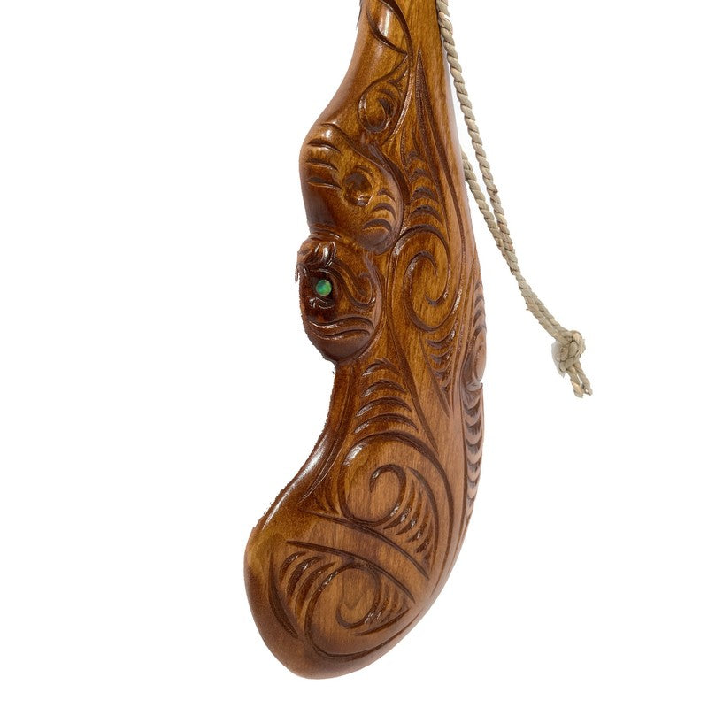 Wooden Wahaika with Engravings | Maori Replica