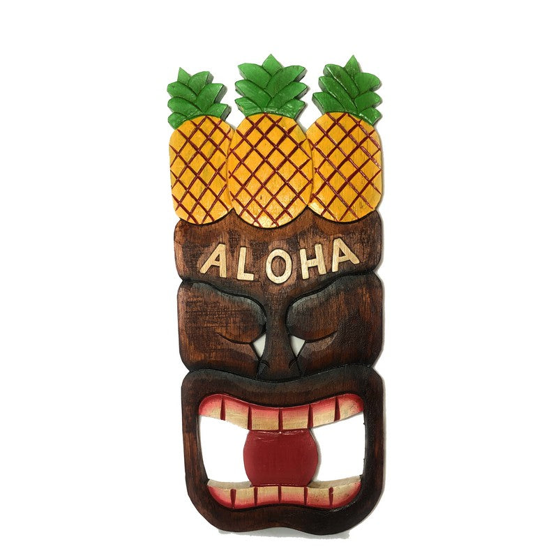 Aloha Sign with Tiki and Pineapples 16"
