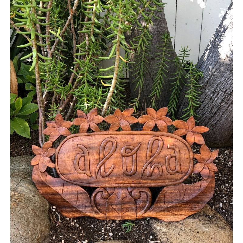 loha Sign with Plumeria Flowers | Hawaiian Home