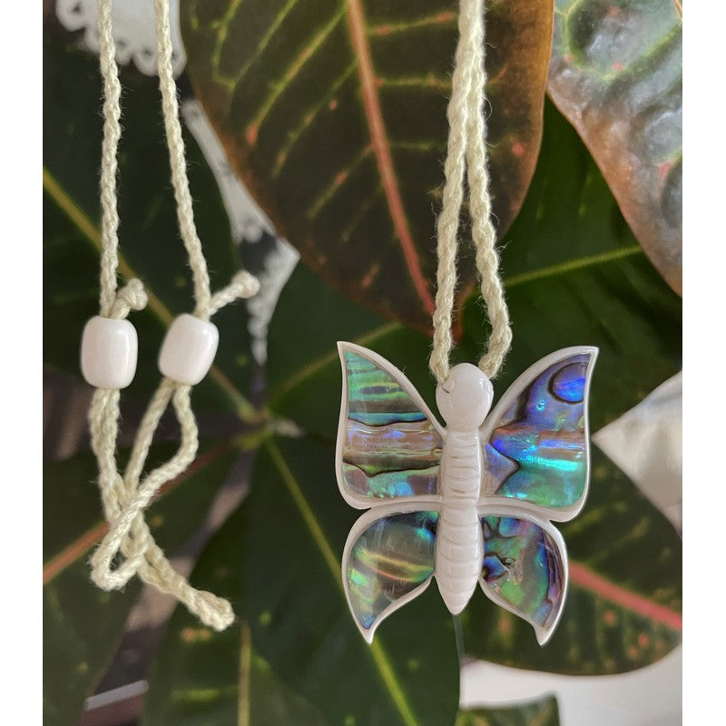 Butterfly Necklace with Abalone