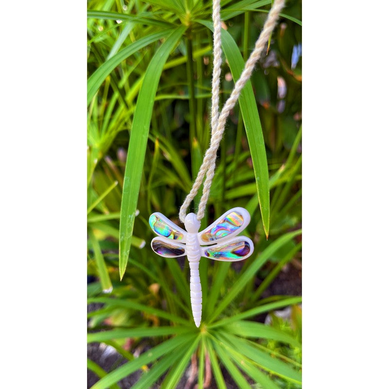 Dragonfly with Abalone Necklace