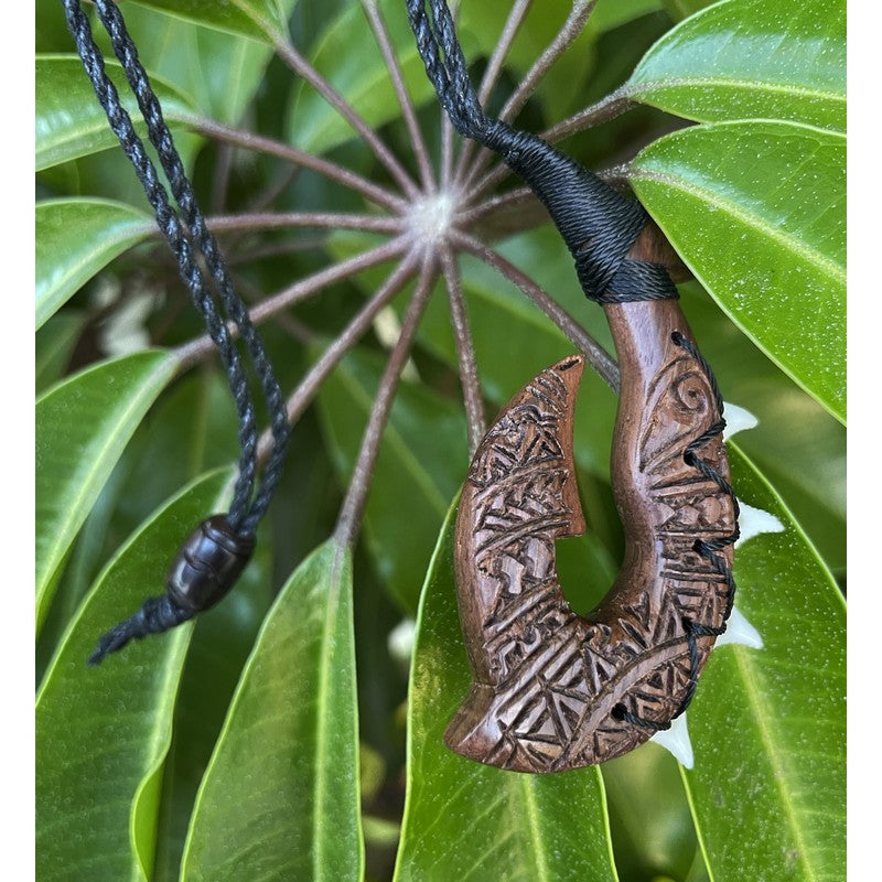 Hawaiian Fish Hook with Engravings (2 Sizes)