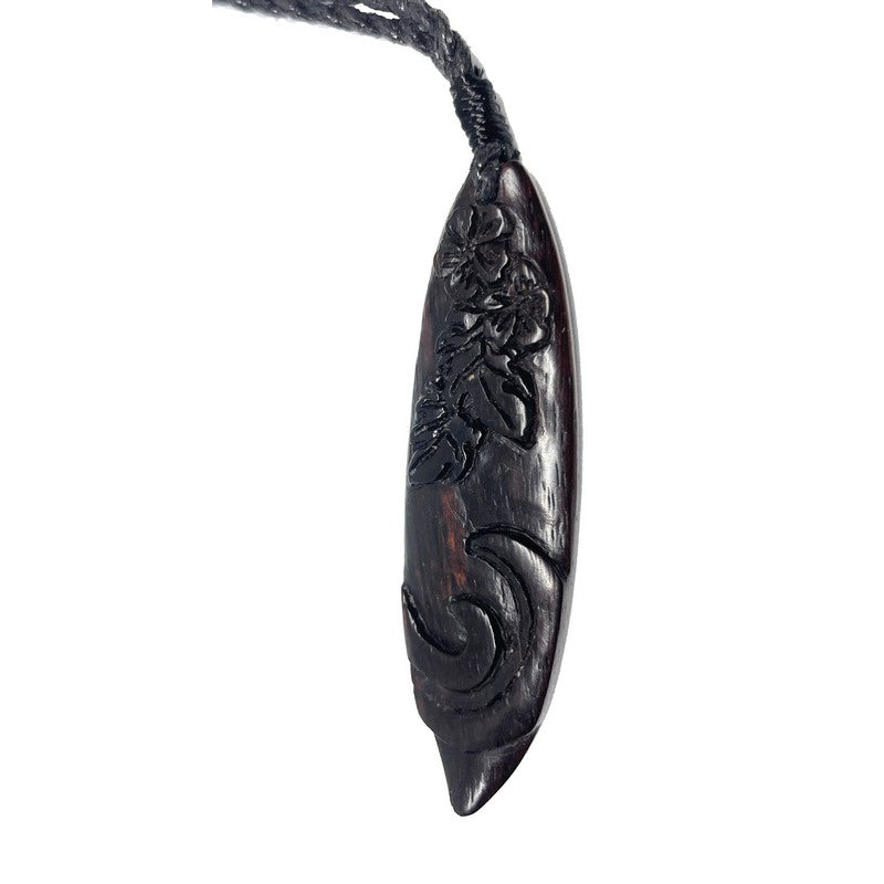 Surfboard with Hawaiian Engravings Necklace