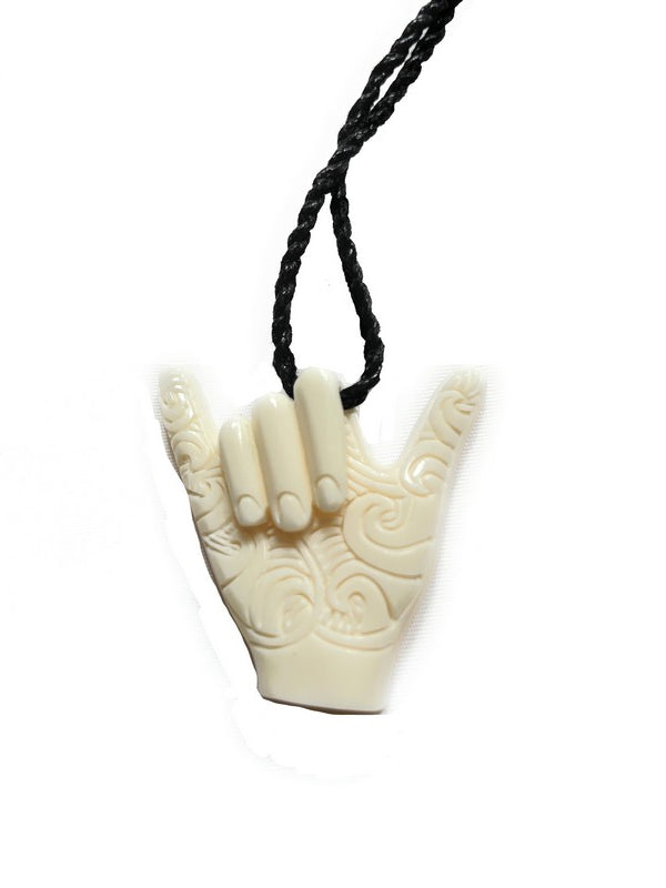 Shaka Bone Necklace with Engravings