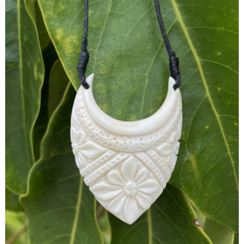 Bone Hawaiian Pendant | Tropical Jewelry