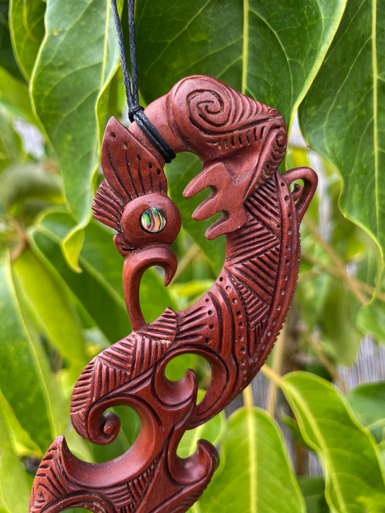 Manaia with Paua Shell | Matau or Display