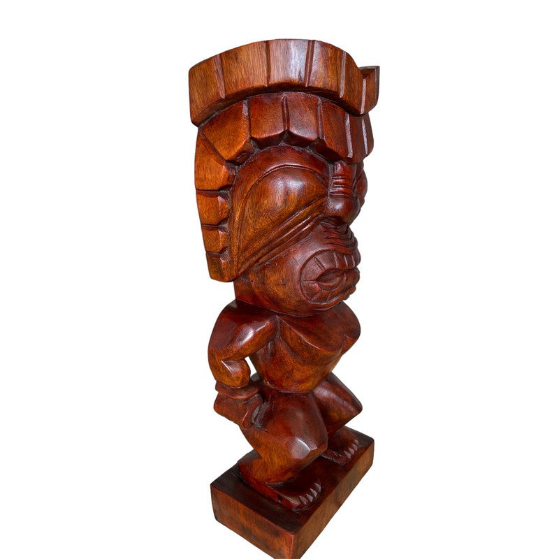 Warrior Tiki | Hawaiian Museum Replica 20" (Stained)
