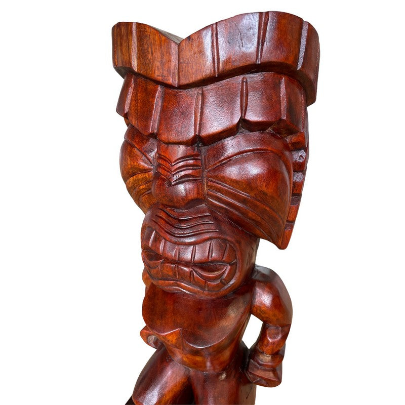 Warrior Tiki | Hawaiian Museum Replica 20" (Stained)