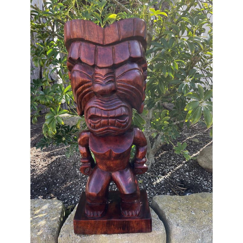 Warrior Tiki | Hawaiian Museum Replica 20" (Stained)