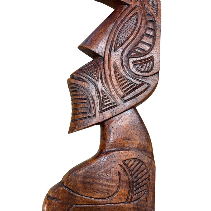 Polynesian Carved Wall Plaque 16"