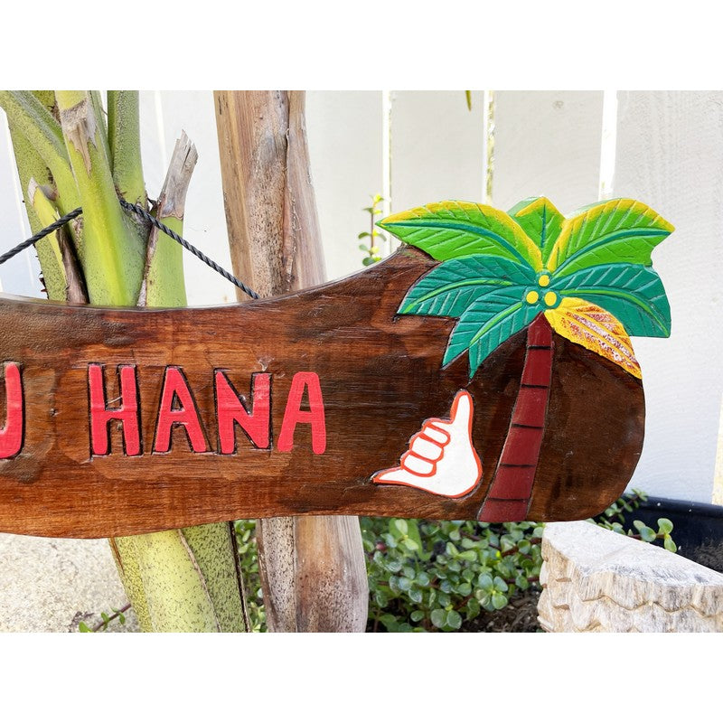 Pau Hana w/ Shaka | Tiki Bar Sign 22"