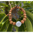 Olive Wood and Shiva Shell Bracelet