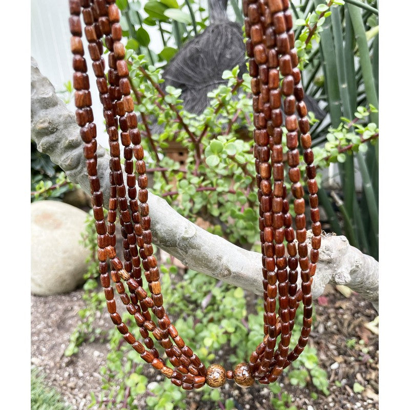 7 Strand Koa Rice Bead Necklace