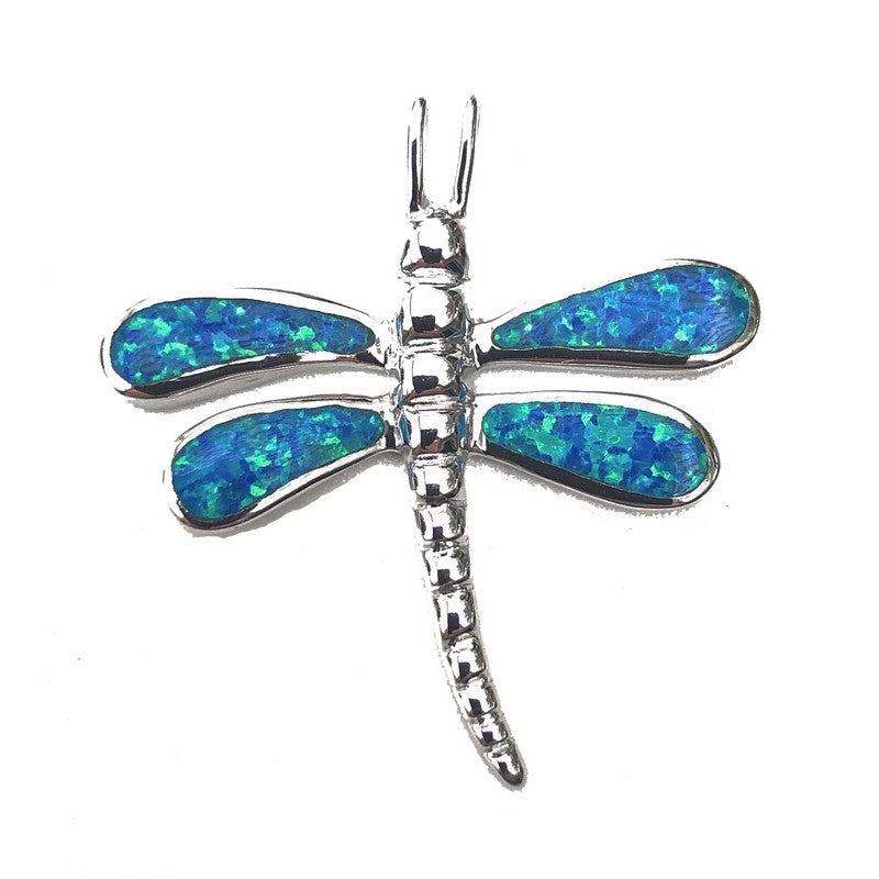 Dragonfly with Blue Opal Necklace