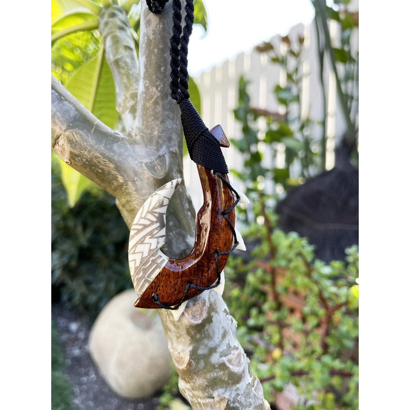 Koa and Bone Makau with Engraving