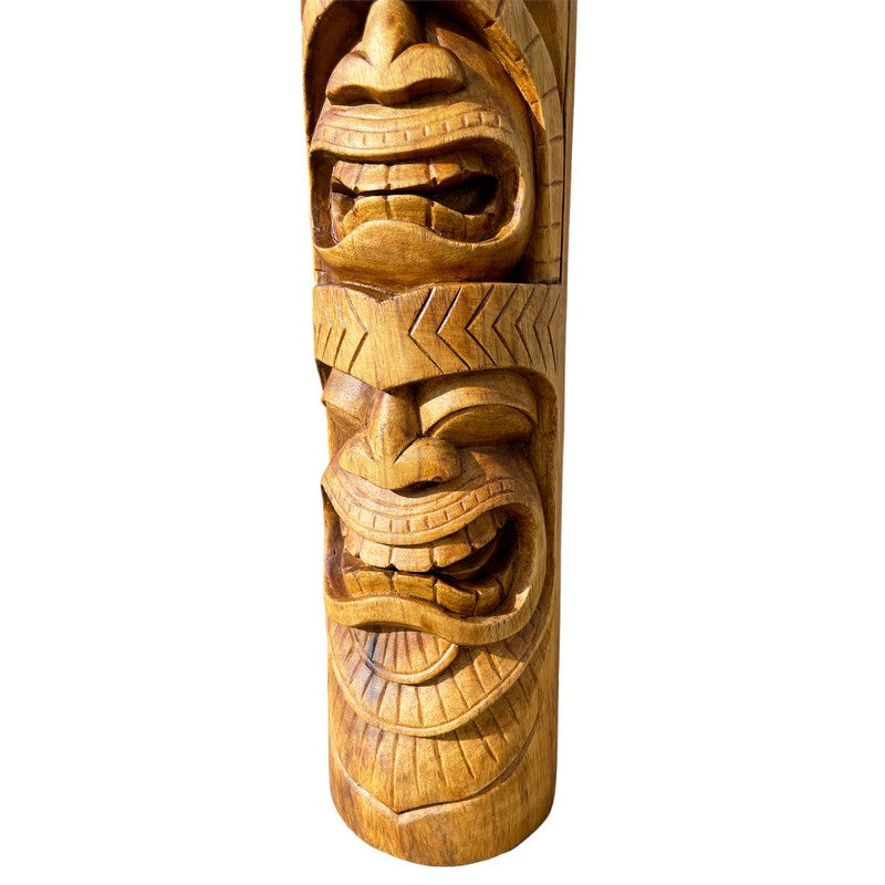 Love and Ocean Hawaiian Totem | Oak Stained 20"