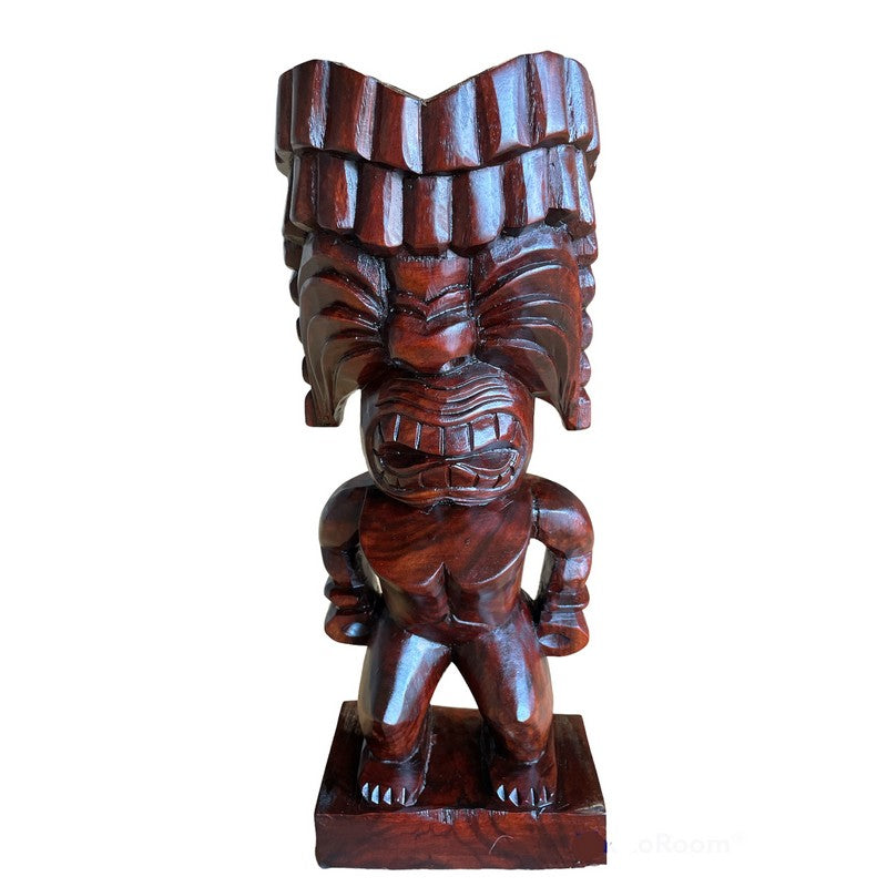 Warrior Tiki | Hawaiian Museum Replica 20" (Stained)