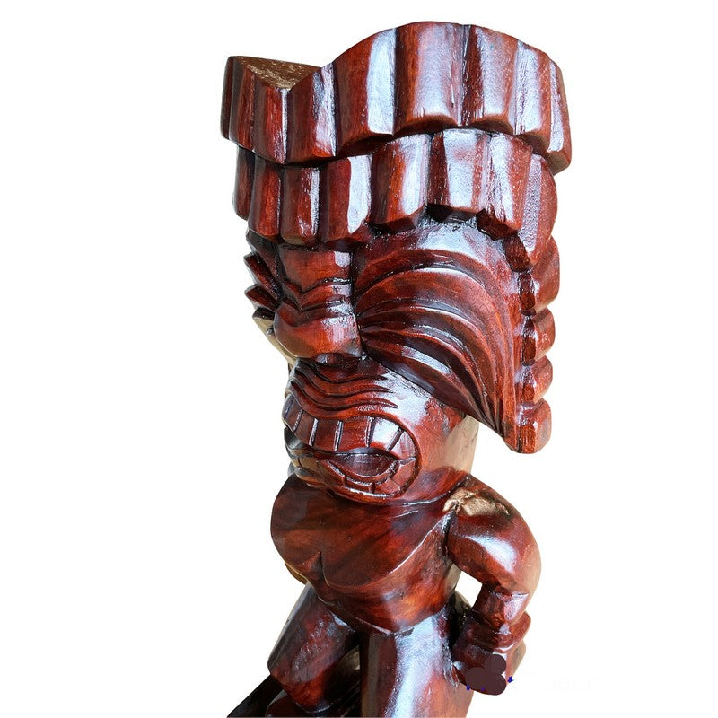 Warrior Tiki | Hawaiian Museum Replica 20" (Stained)