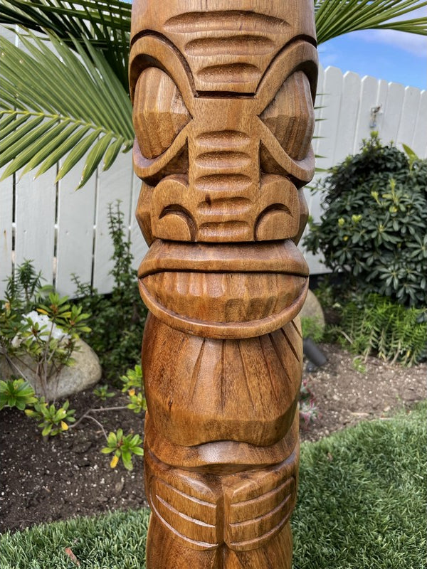 Marquesas Totem Natural Wood | Polynesian Art 32"