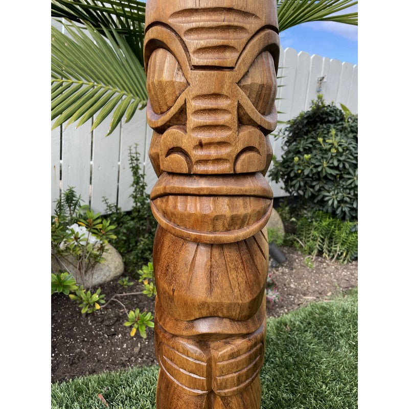 Marquesas Totem Natural Wood | Polynesian Art 32"