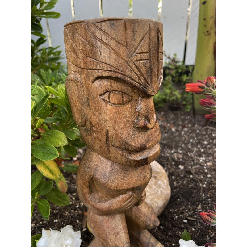 Tahitian Tiki Figure | Polynesian Replica 12"