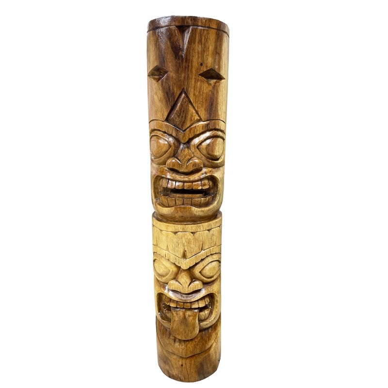 Warrior and Strength Tiki Totem | Polynesian Décor 32"