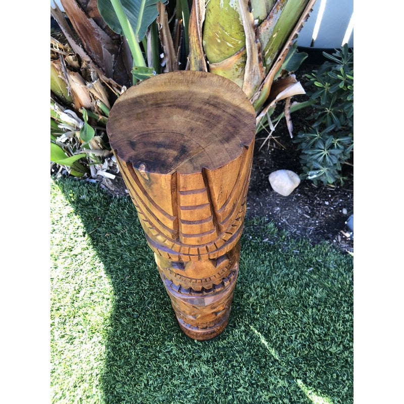 Love and Ocean Tiki Totem | Hawaiian Décor 32" - Makana Hut