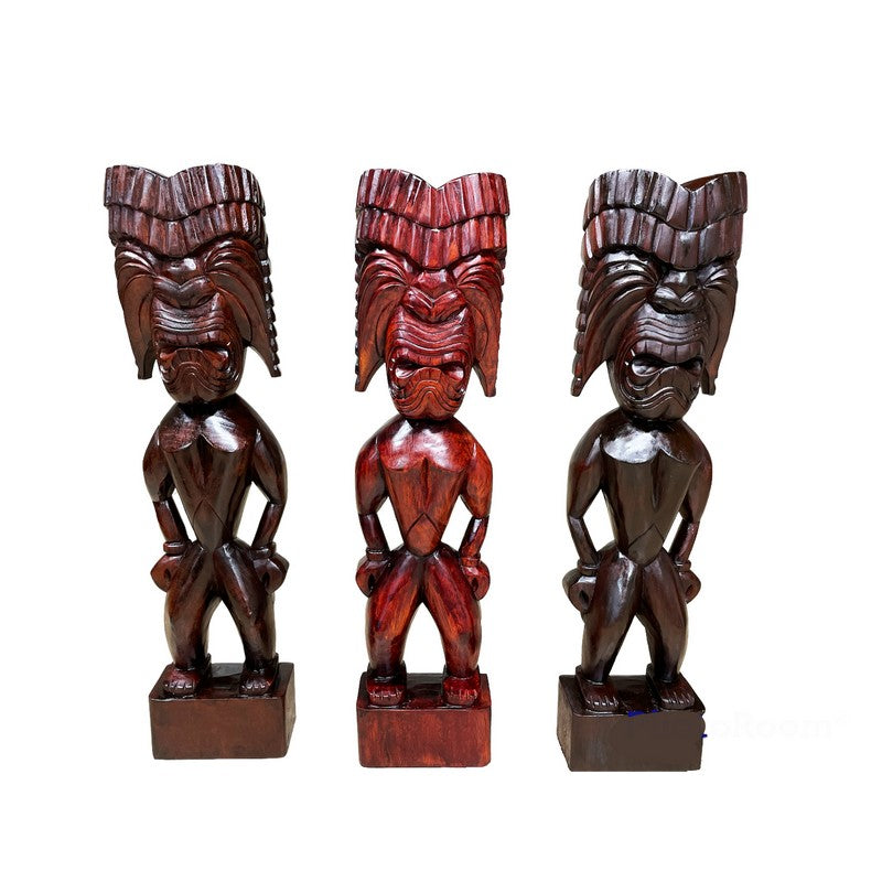 Ku | Traditional Hawaiian Tiki 40" (Stained)