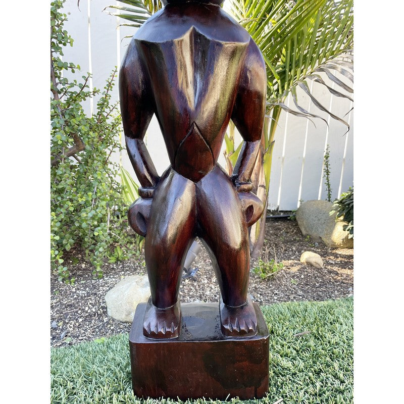 Ku | Traditional Hawaiian Tiki 40" Mahogany