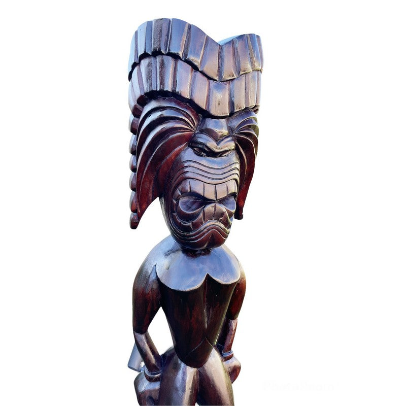 Ku | Traditional Hawaiian Tiki 40" Mahogany