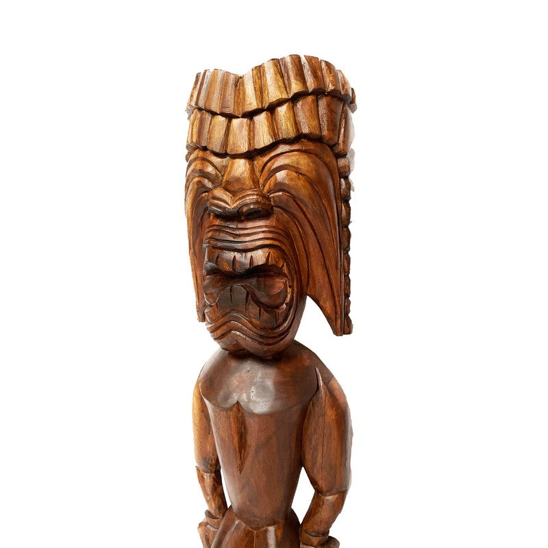 Ku | Traditional Hawaiian Tiki 40"  Kona Brown
